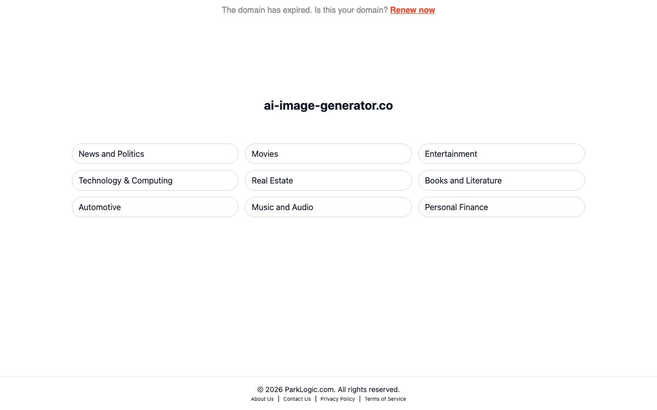 Free AI Image Generator website preview