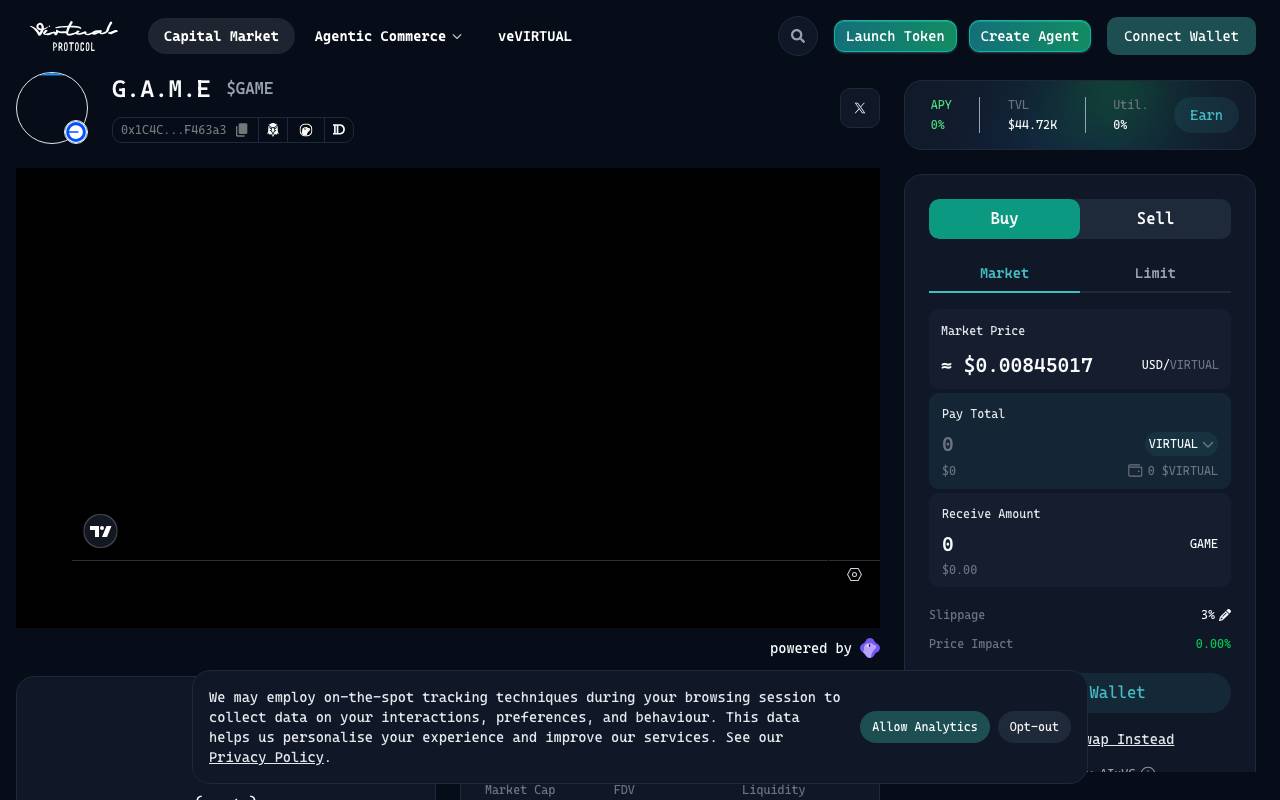 GAME by Virtuals website preview