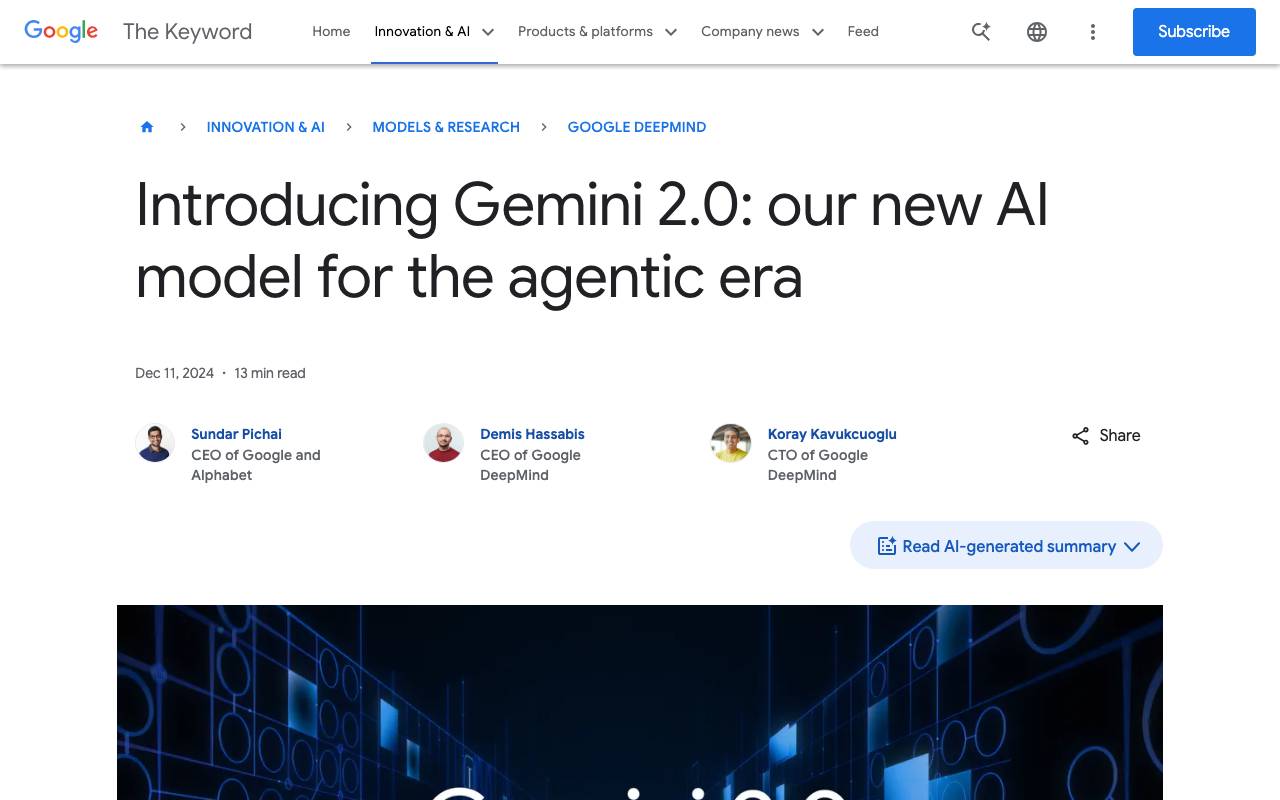 Gemini 2.0 Flash website preview