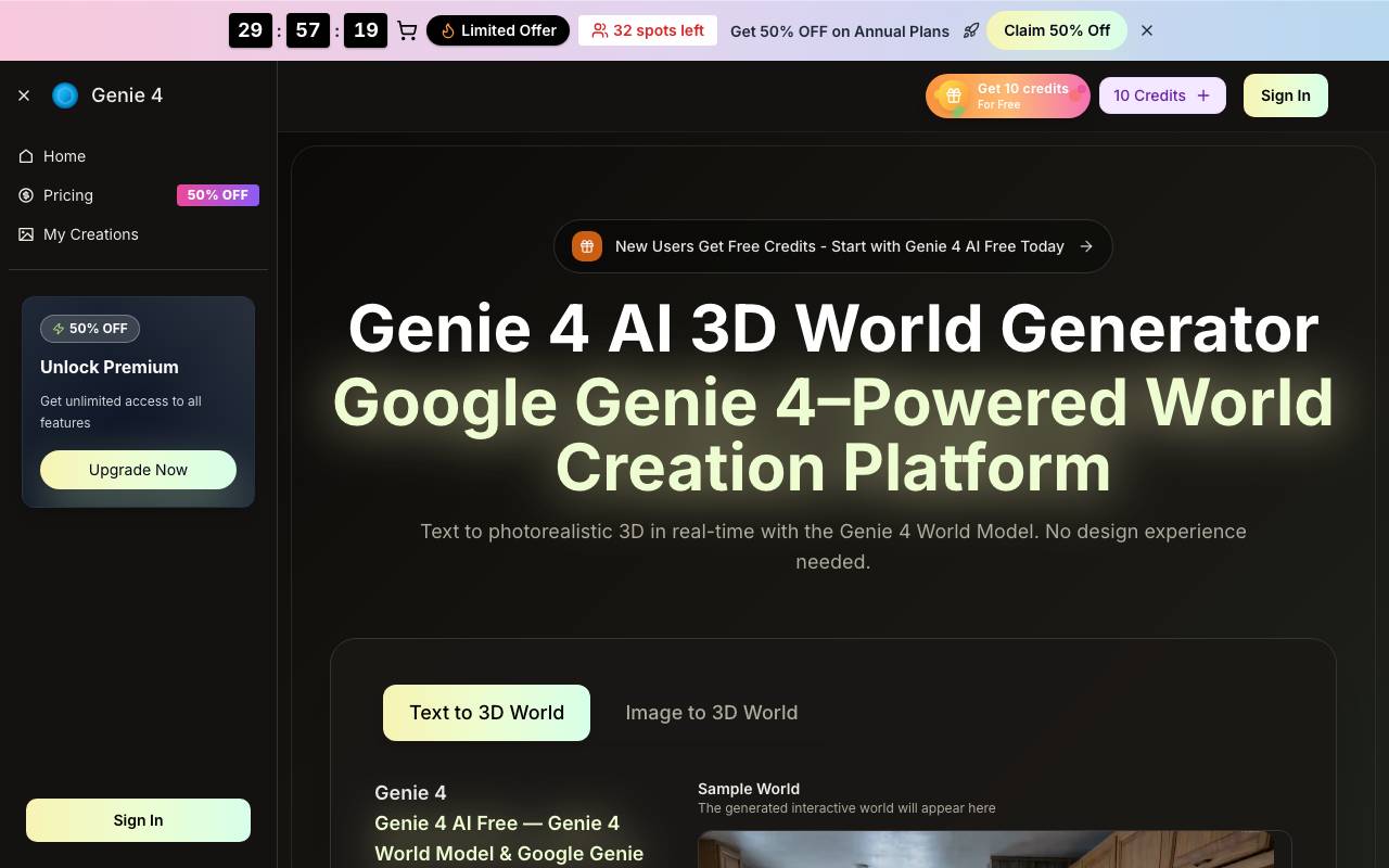 genie 4 website preview