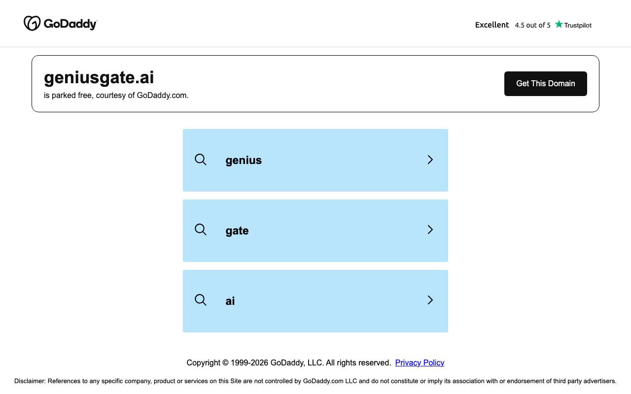 GeniusGate website preview