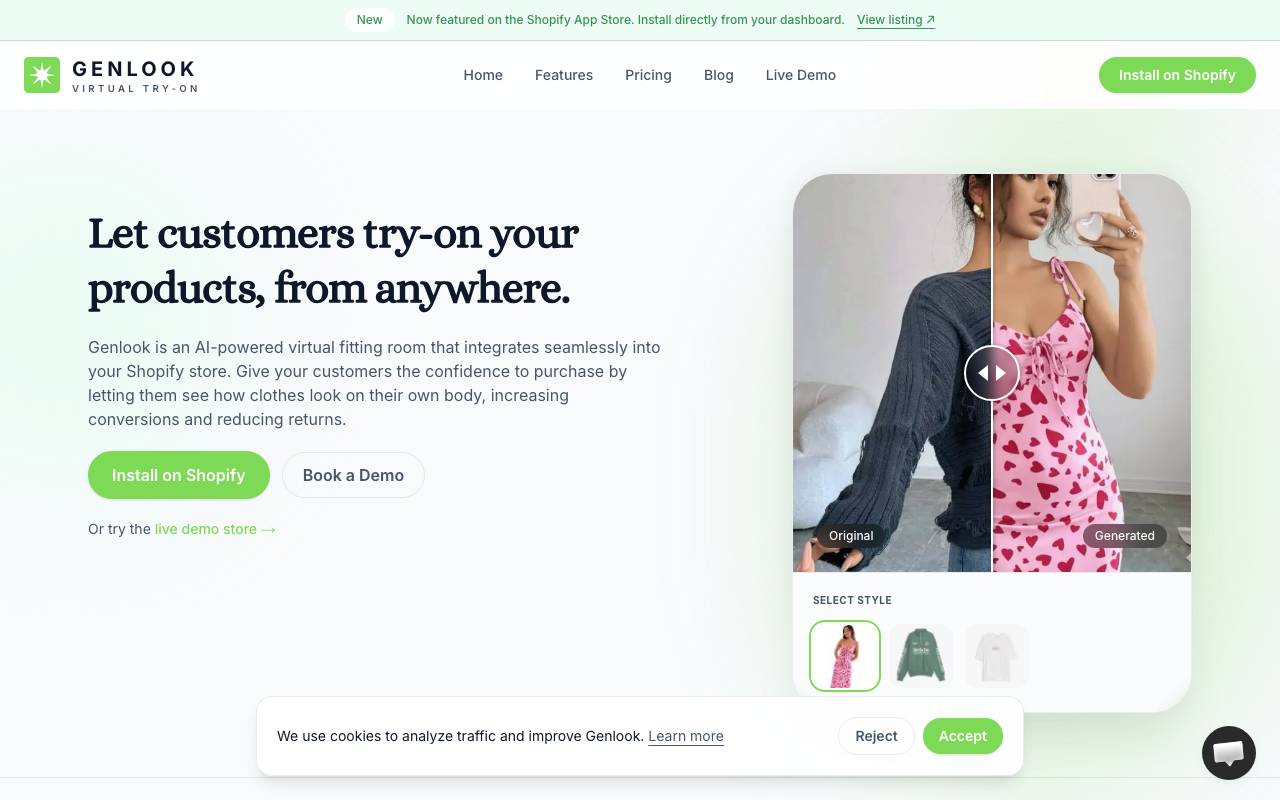 GenLook website preview