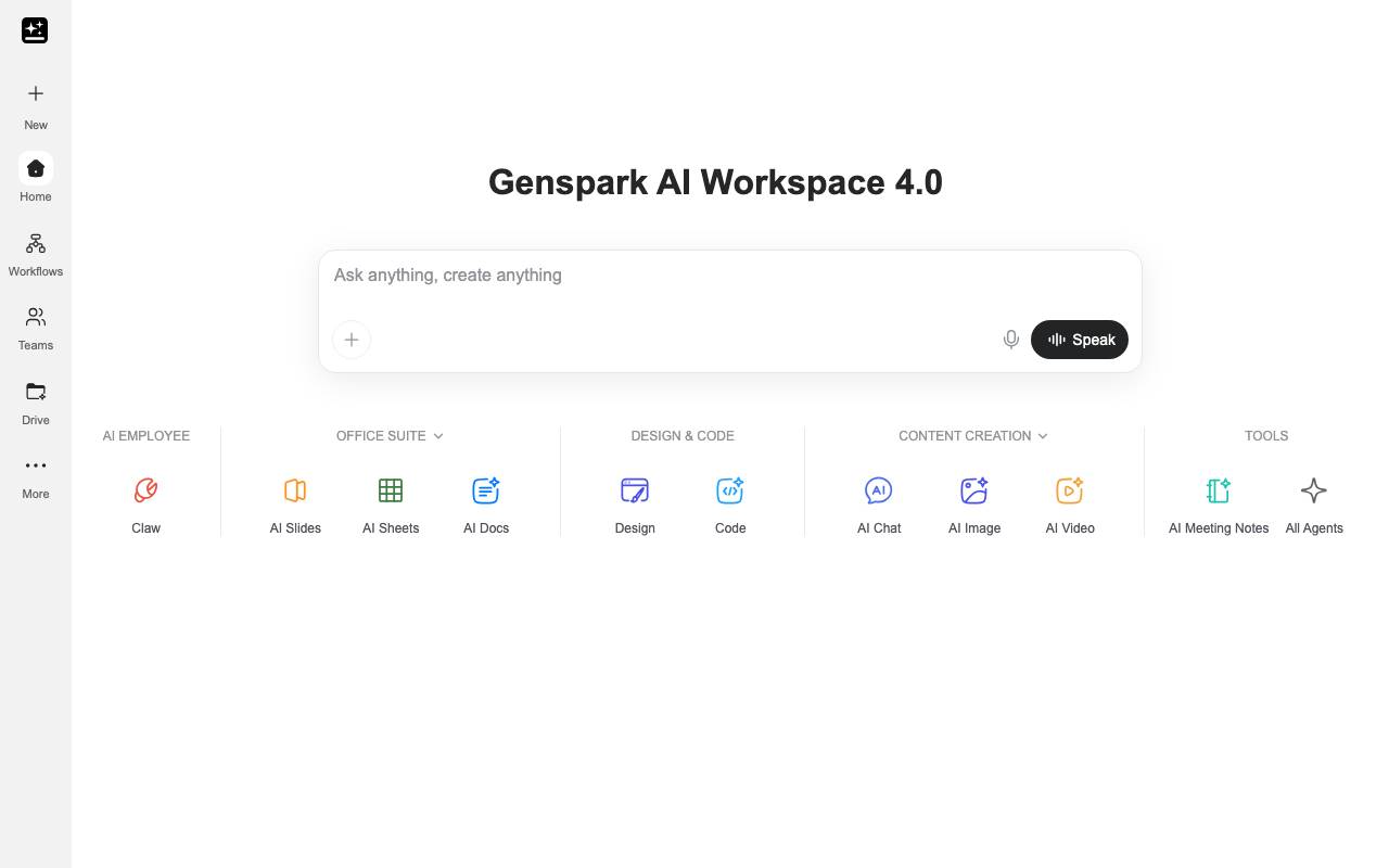 Genspark Super Agent website preview