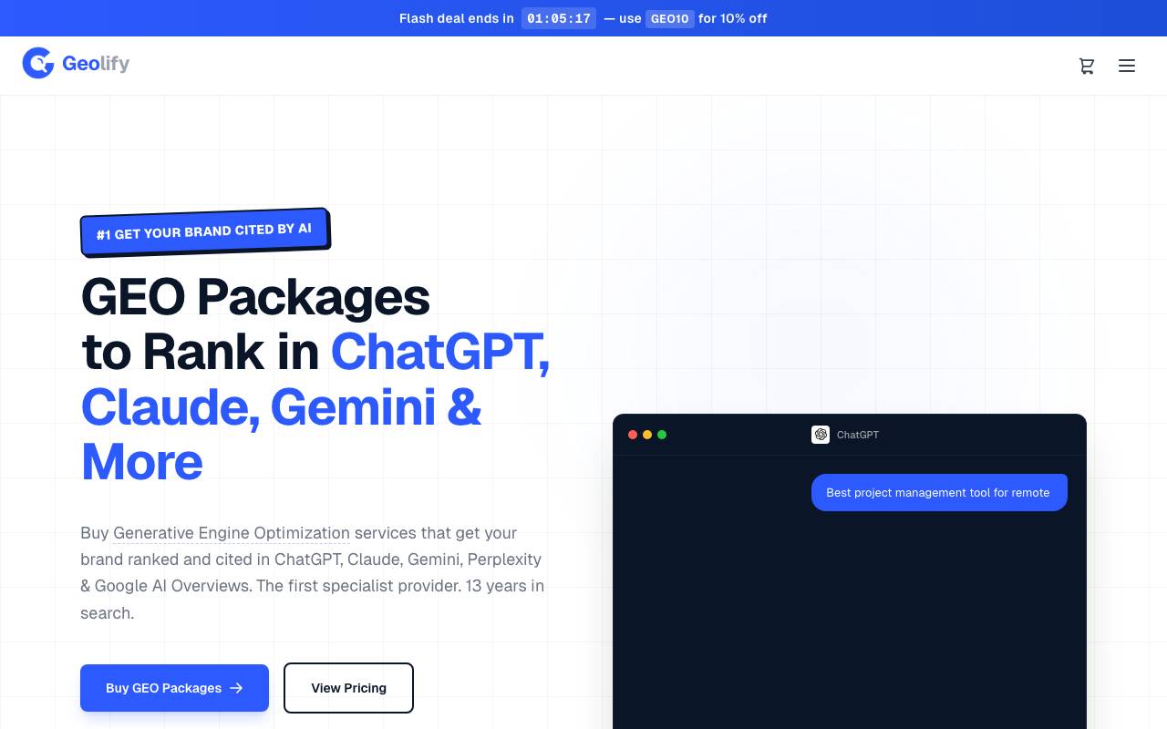 Geolify website preview