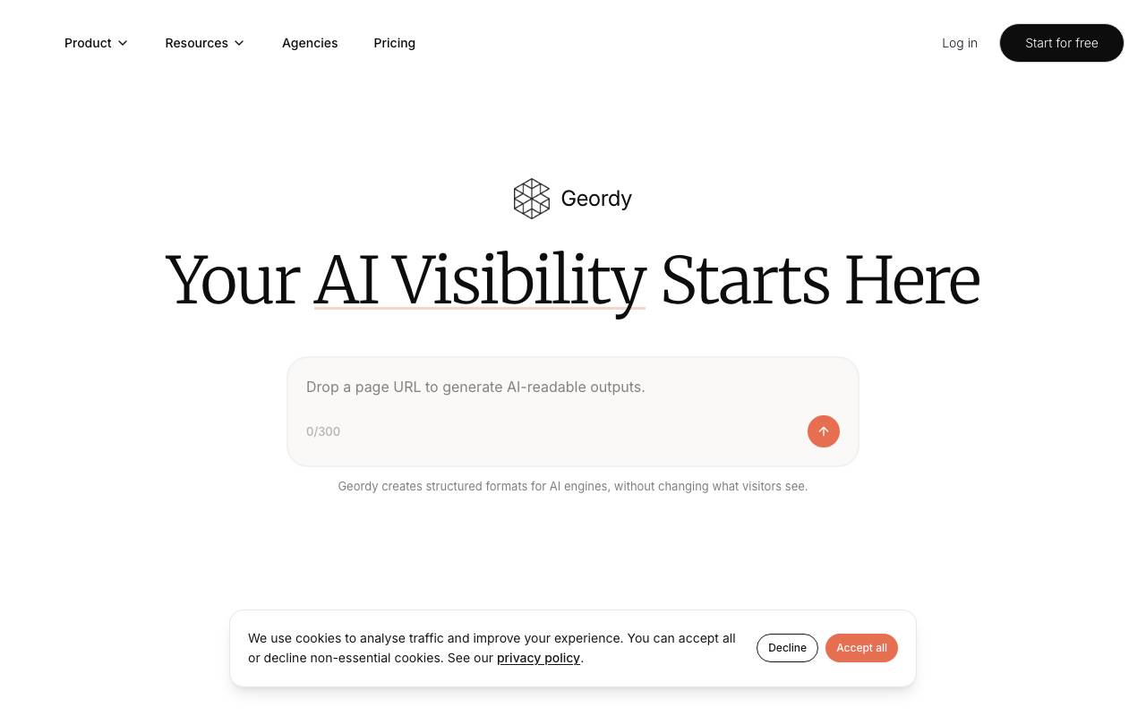 Geordy website preview