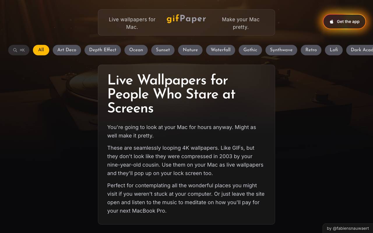 gifPaper website preview