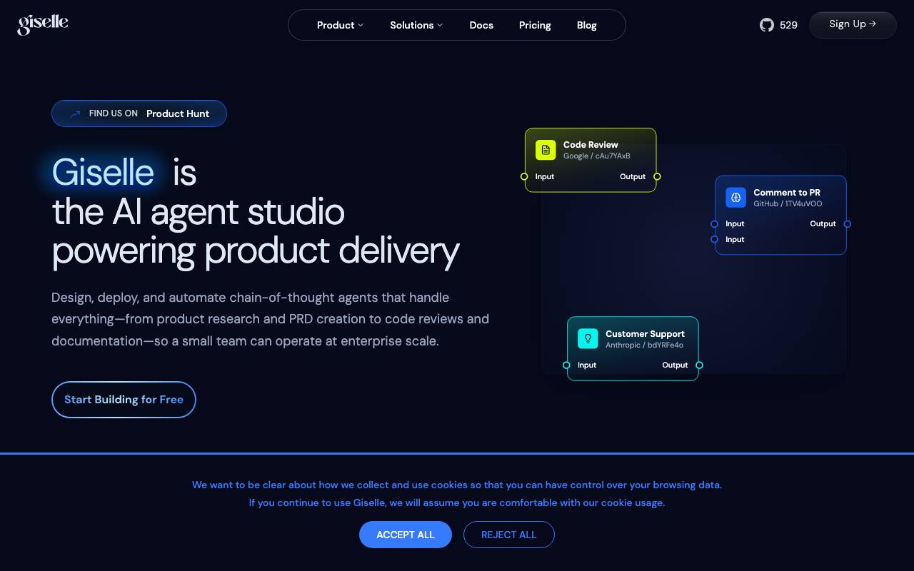 Giselle website preview