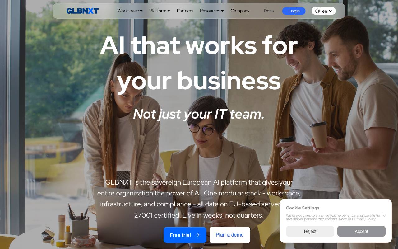 GLBNXT website preview