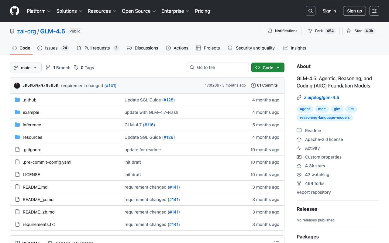 GLM‑4.5 website preview