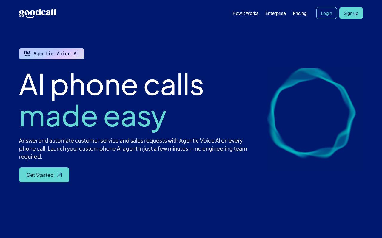 Goodcall website preview