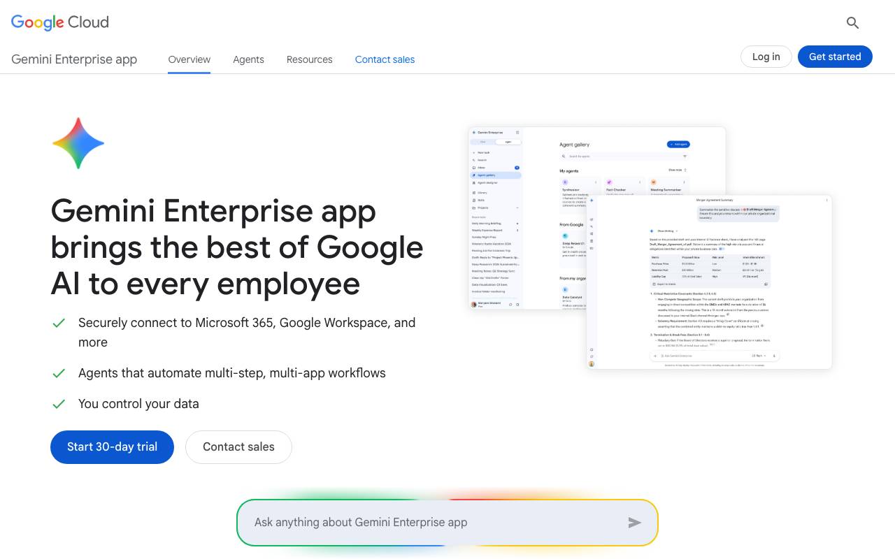 Google Agentspace website preview