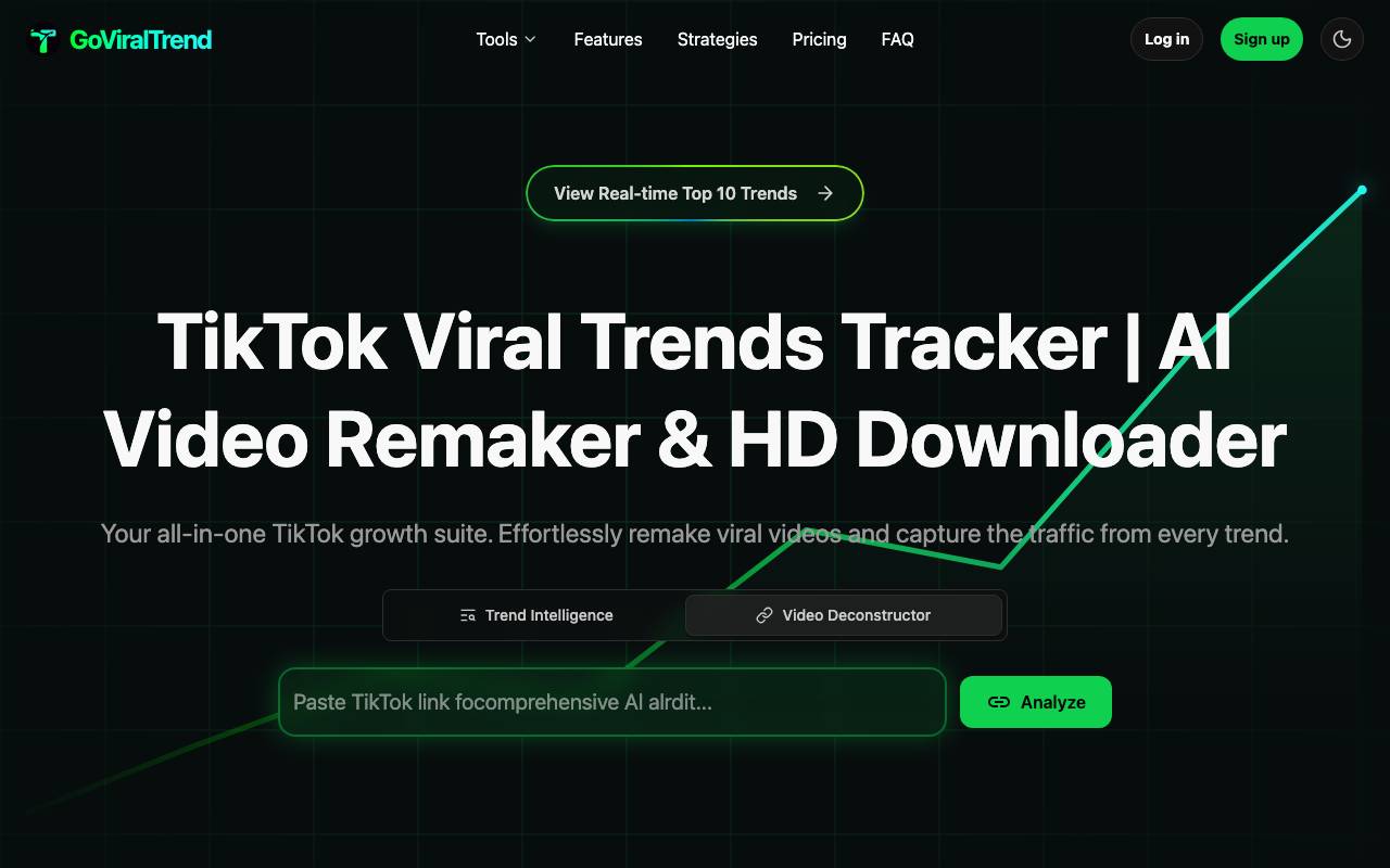 GoViralTrend - Al TikTok Trend website preview