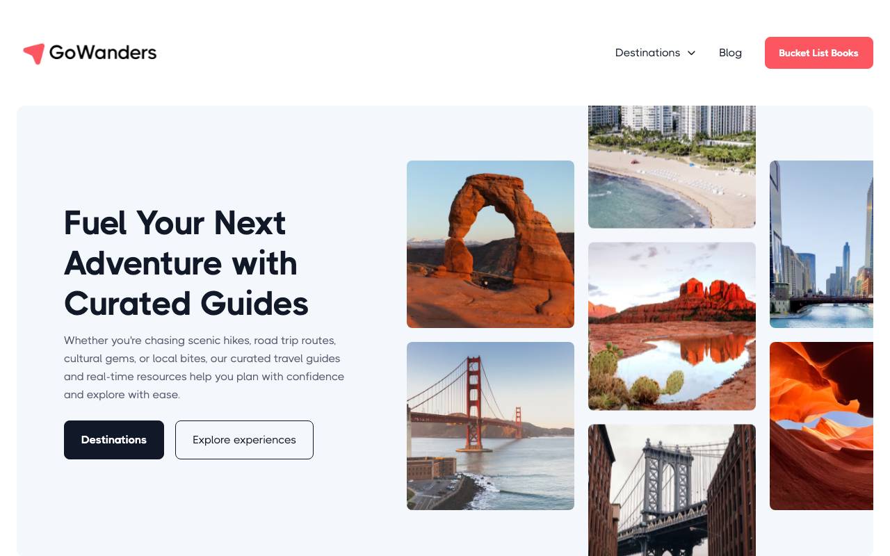GoWanders website preview