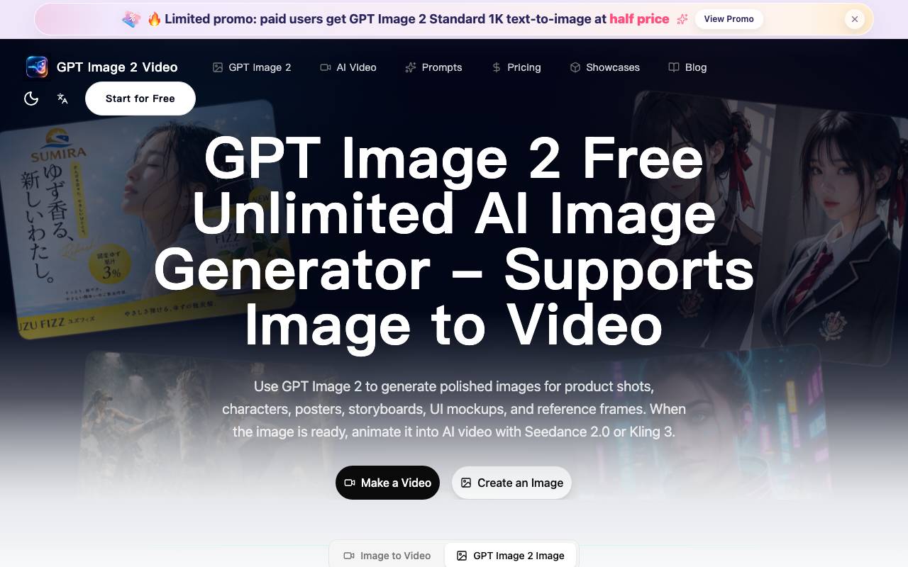 GPT Image 2 video ai website preview