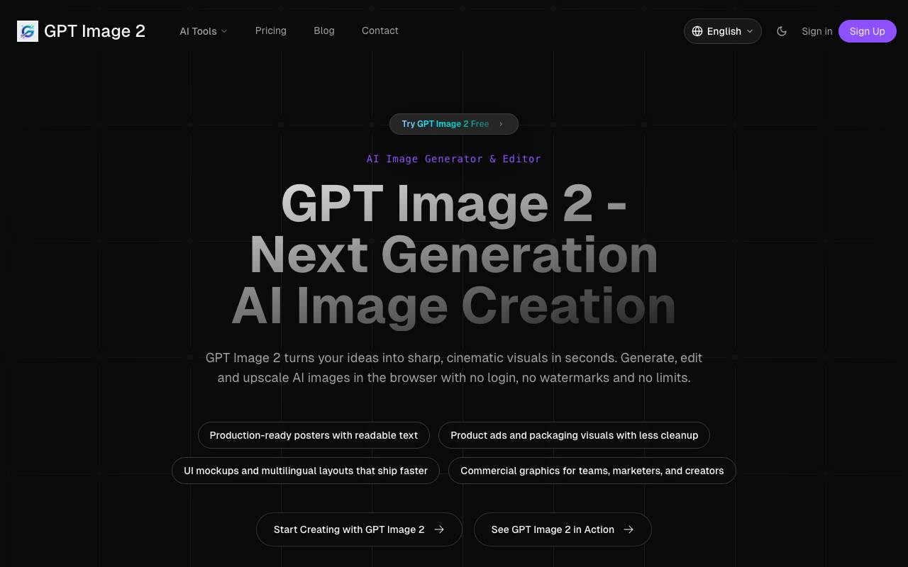 GPT Image2 ai website preview