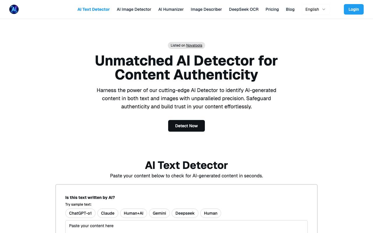GPTDetect website preview
