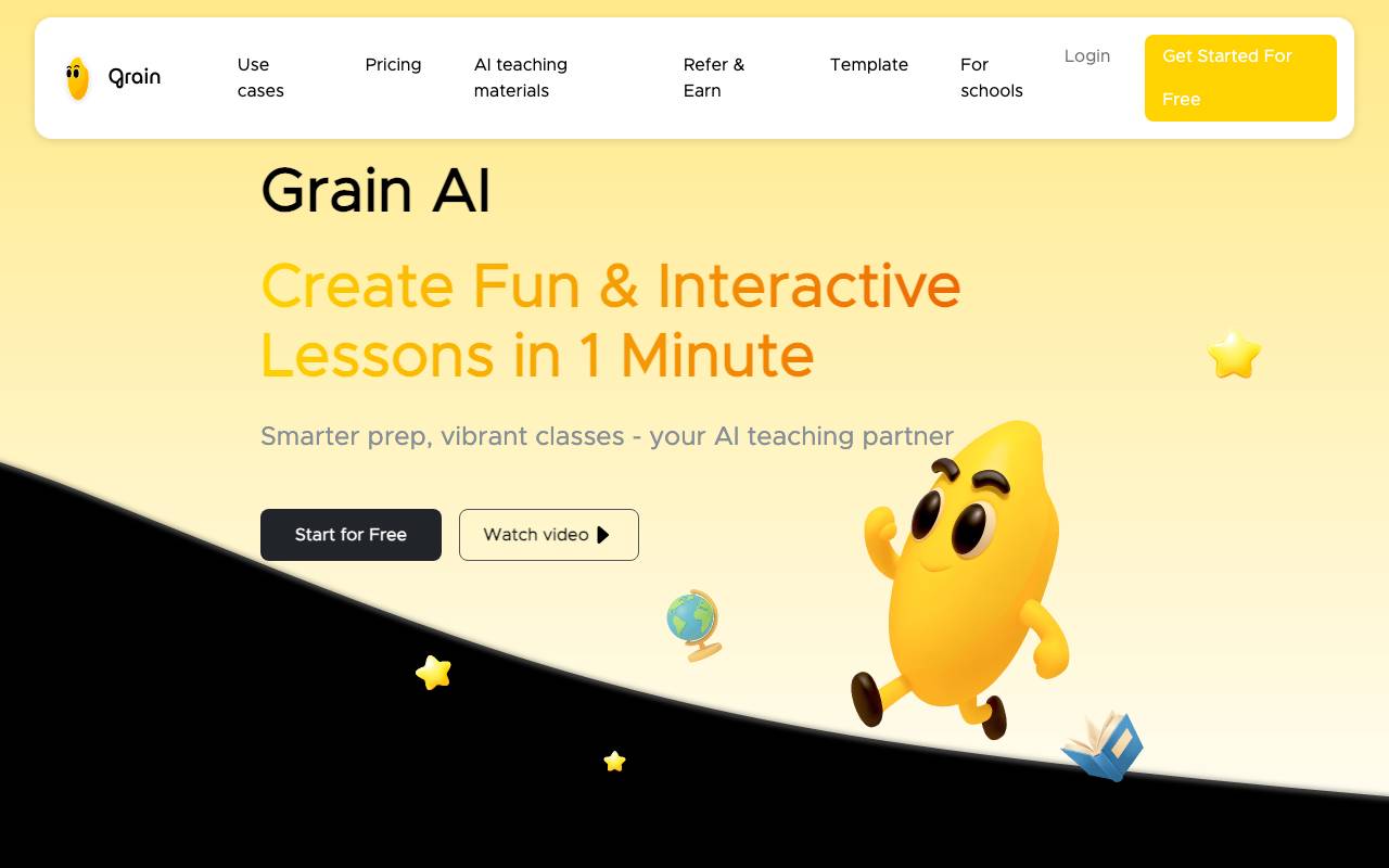 Grain AI website preview