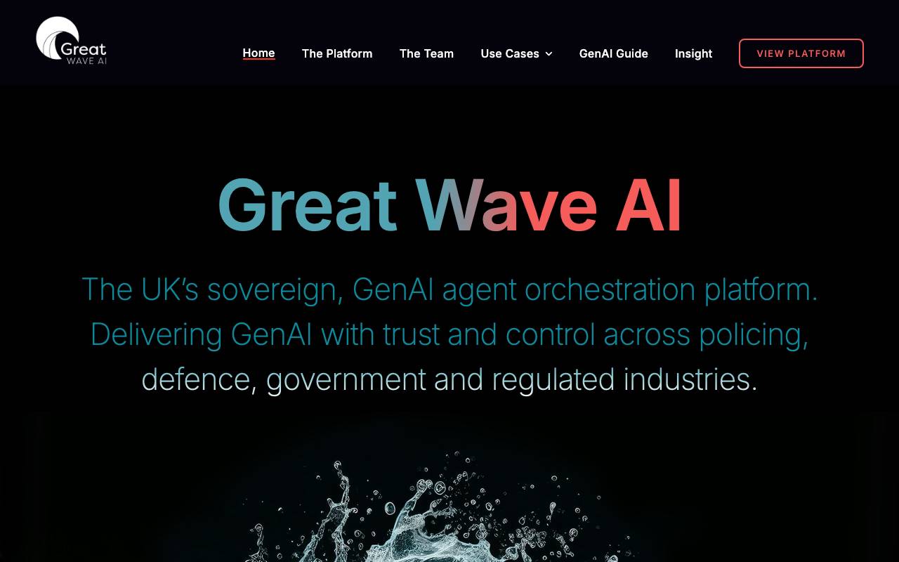 Great Wave AI website preview