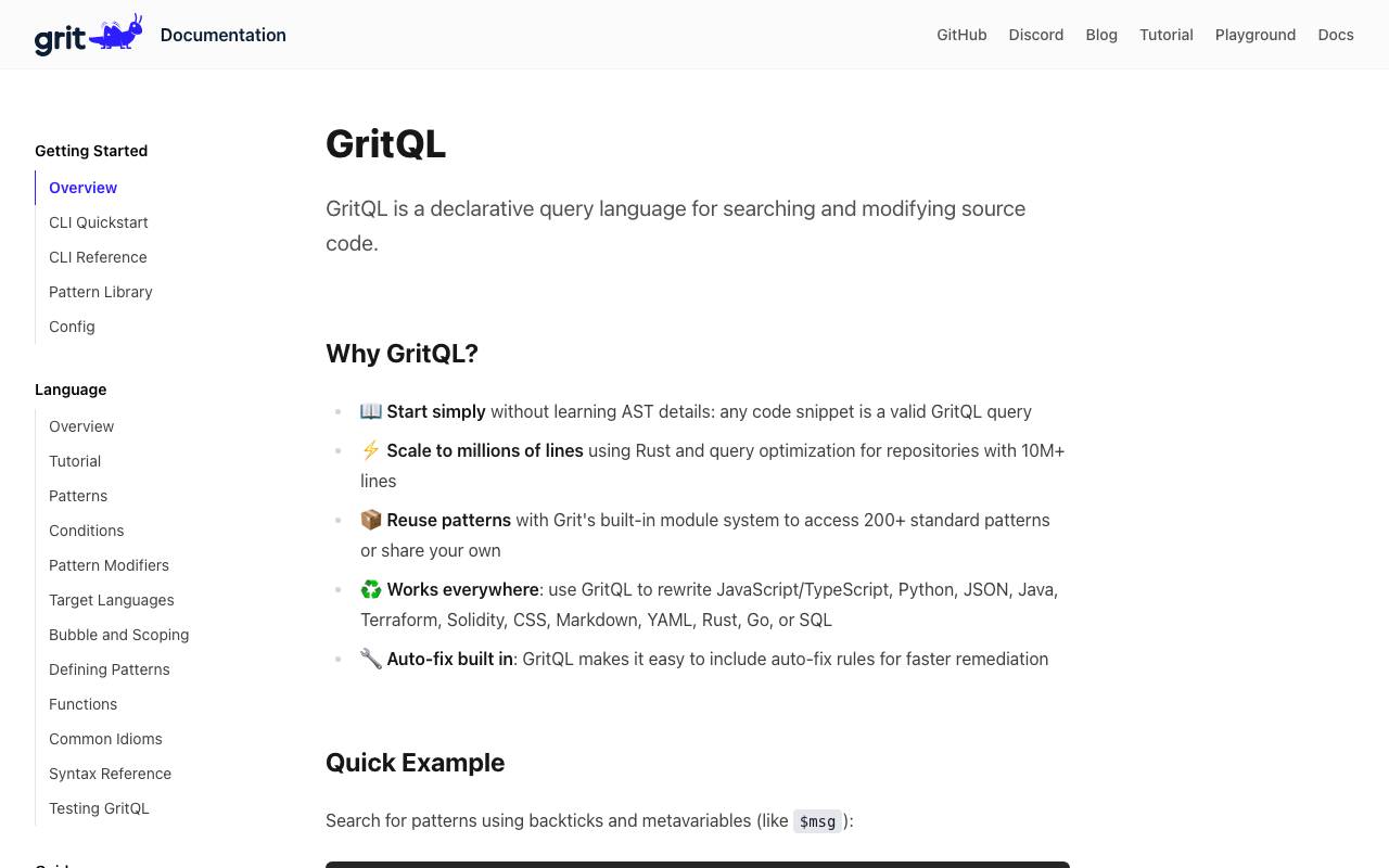 Grit website preview