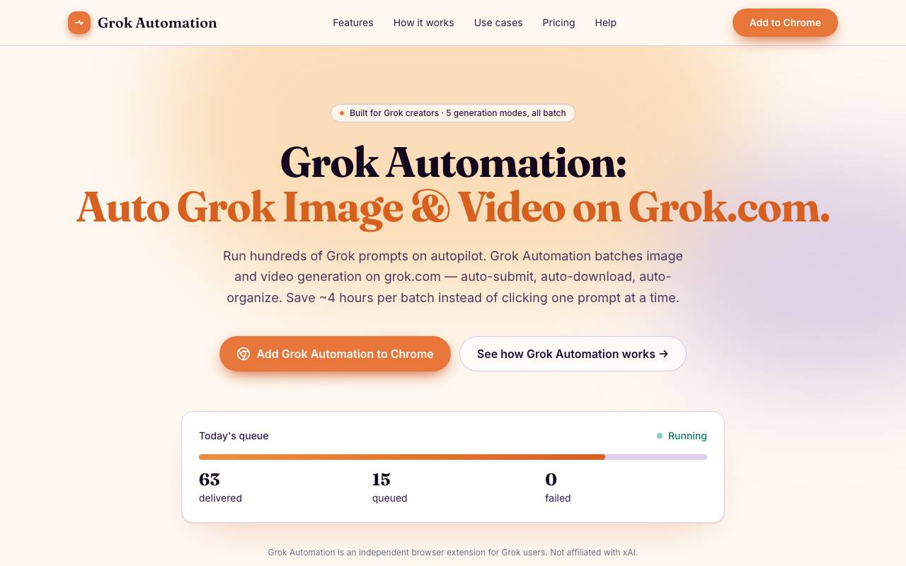 Grok Automation website preview
