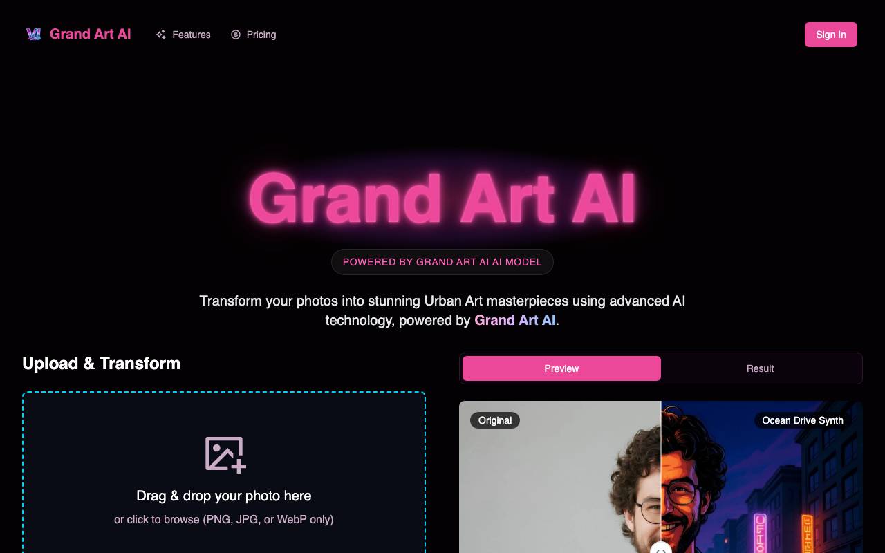 GTA AI website preview