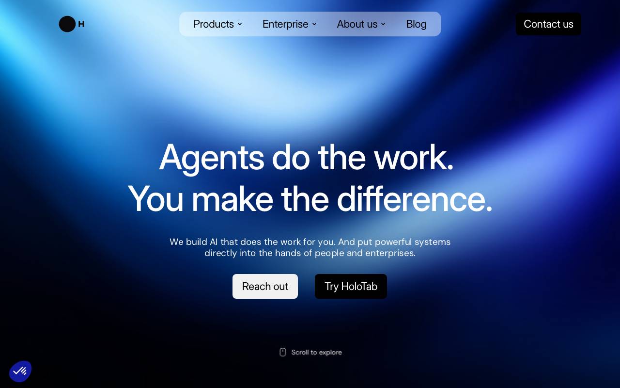 H Company website preview