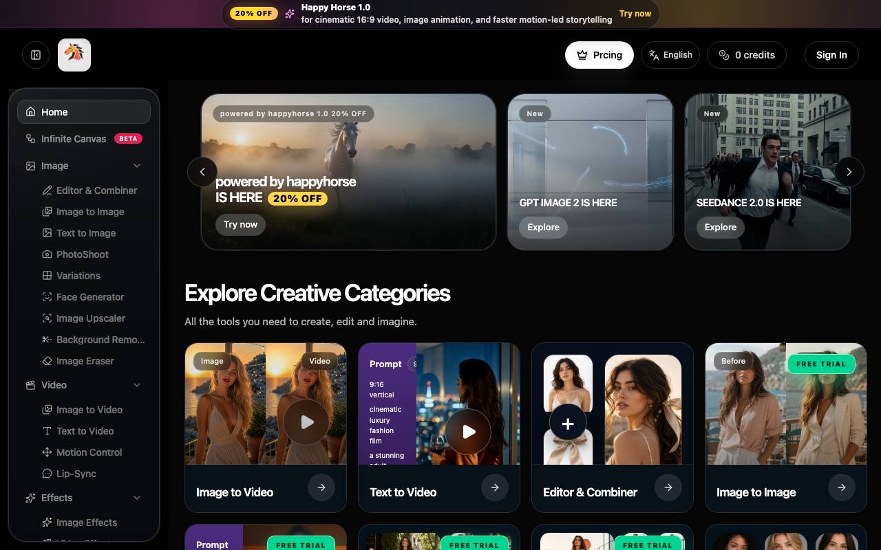 HappyHorse website preview