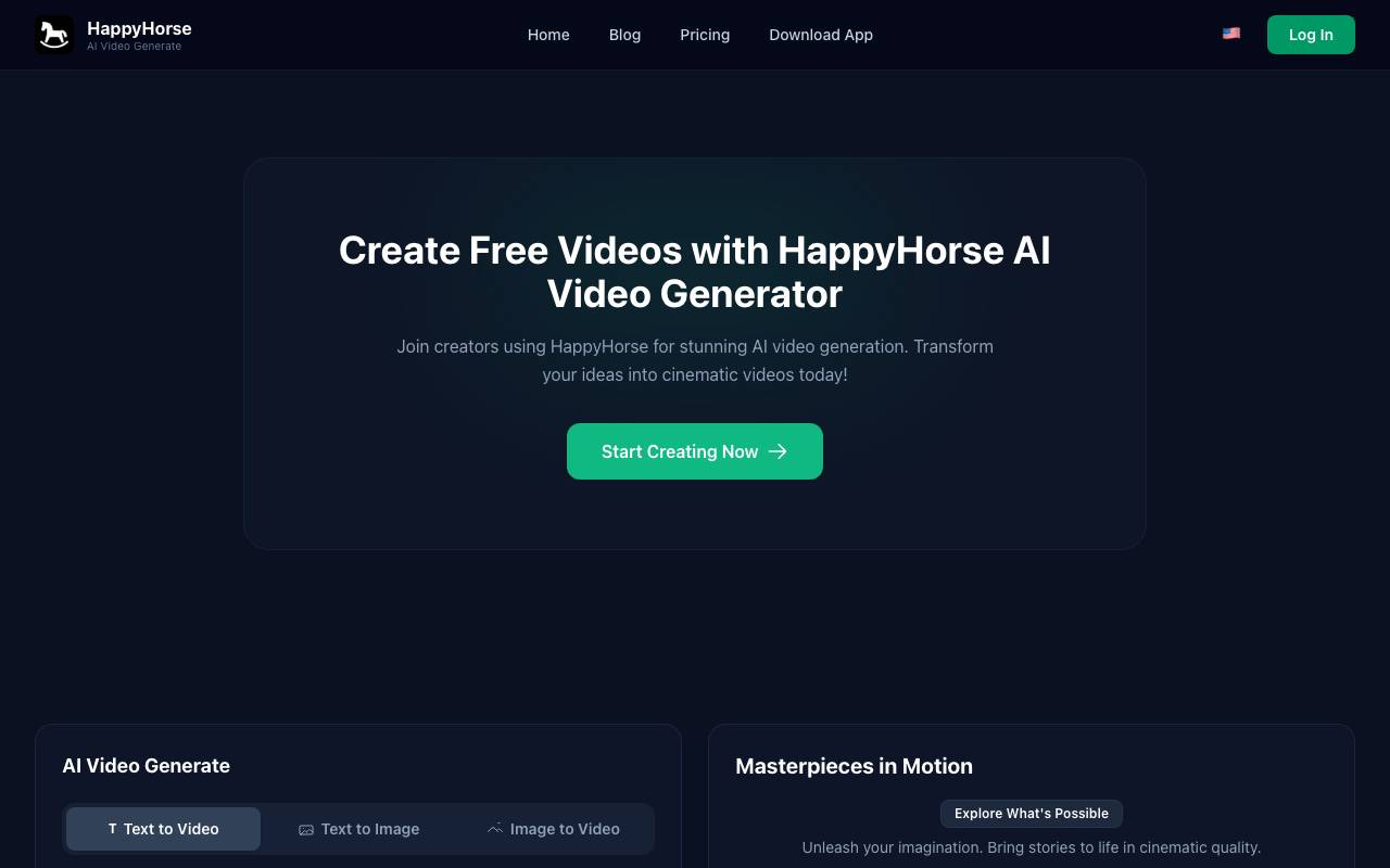 HappyHorse-model website preview