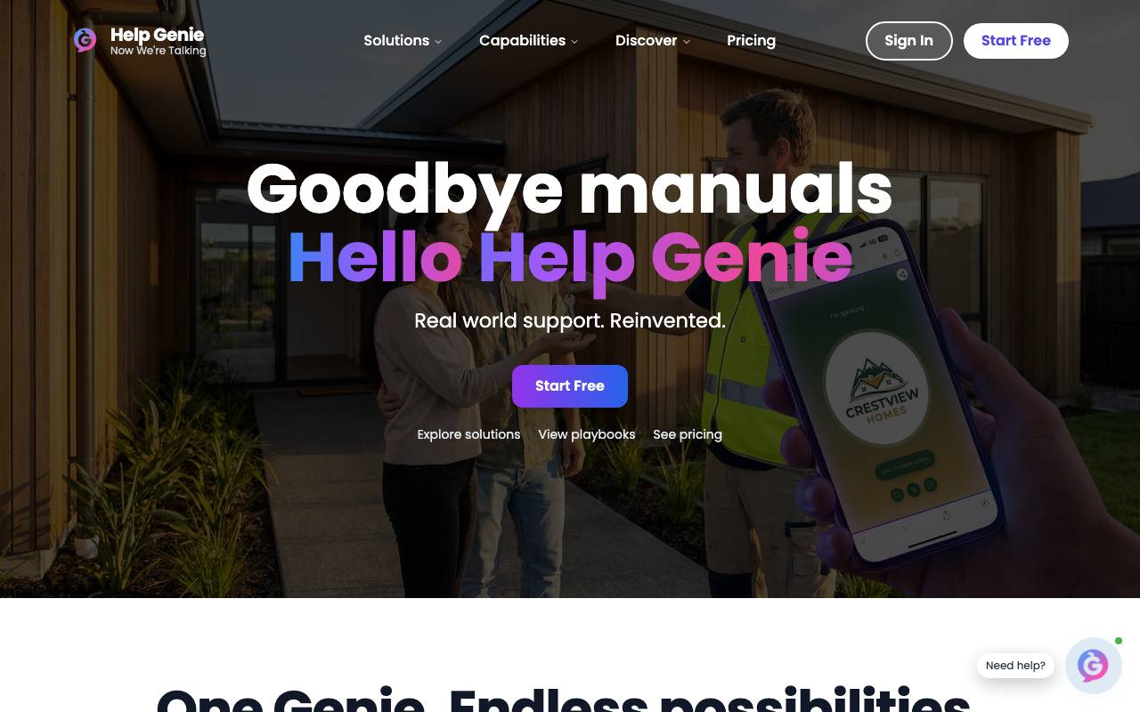 Help Genie website preview