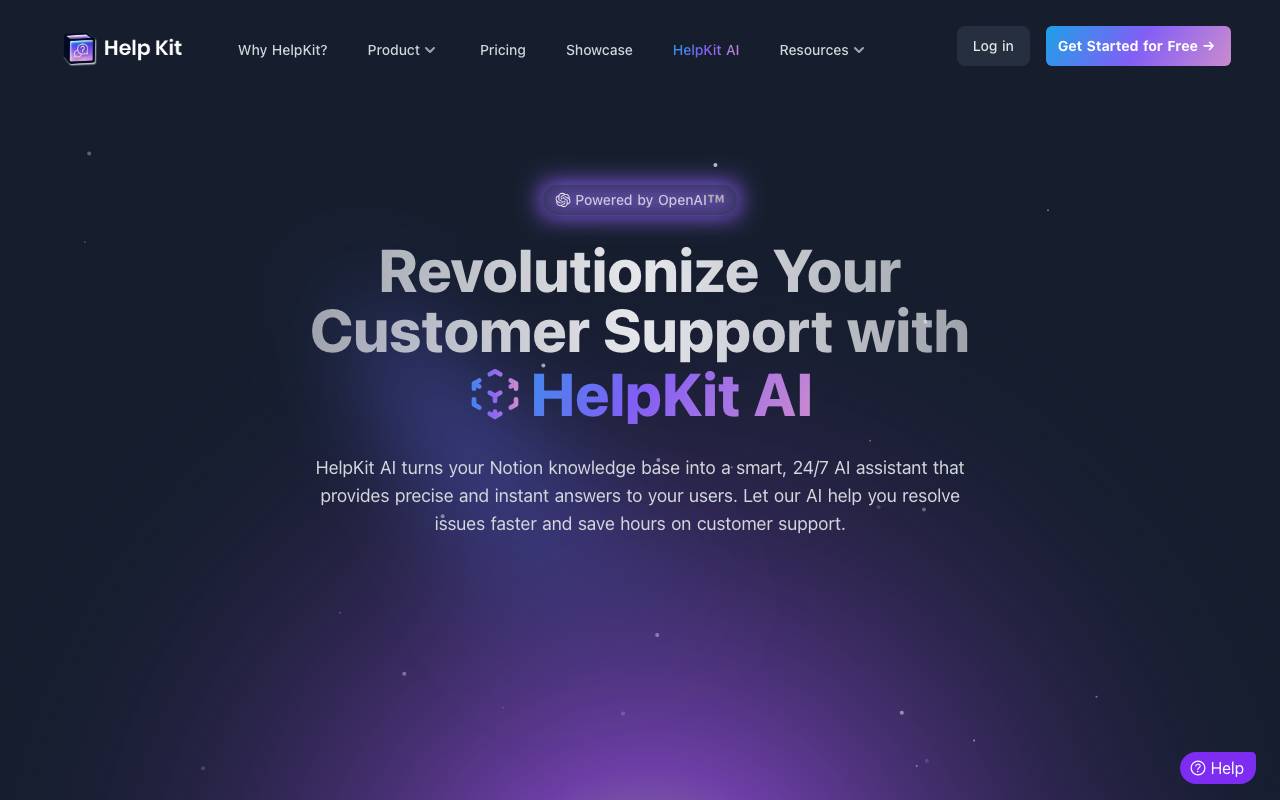 HelpKit AI website preview