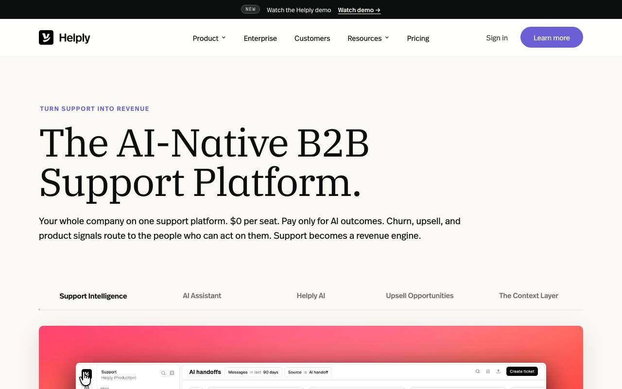 Helply website preview