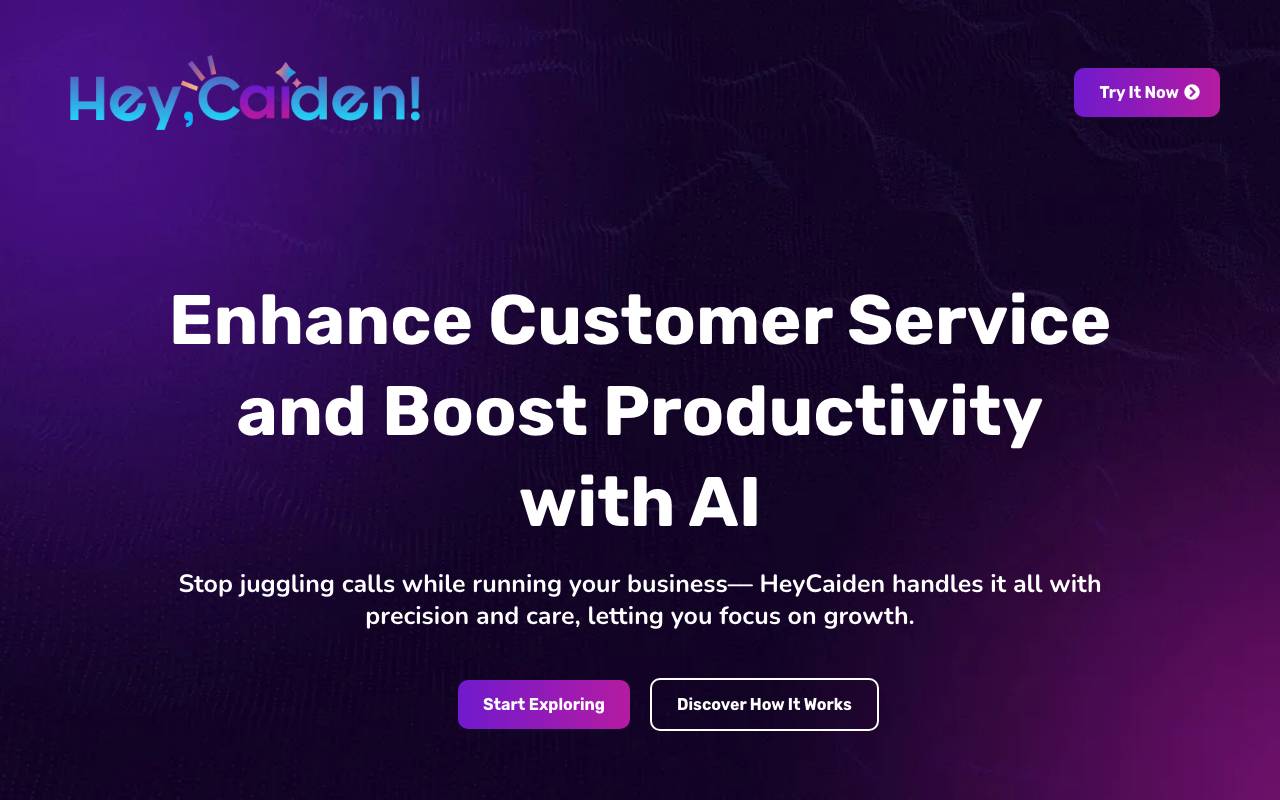Hey, Caiden! website preview