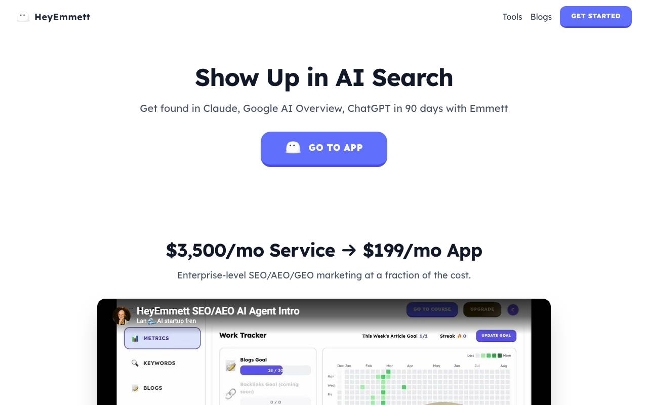HeyEmmett website preview