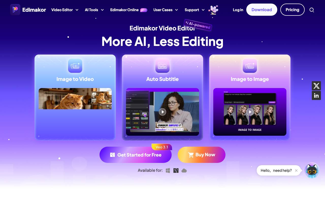 HitPaw Edimakor website preview