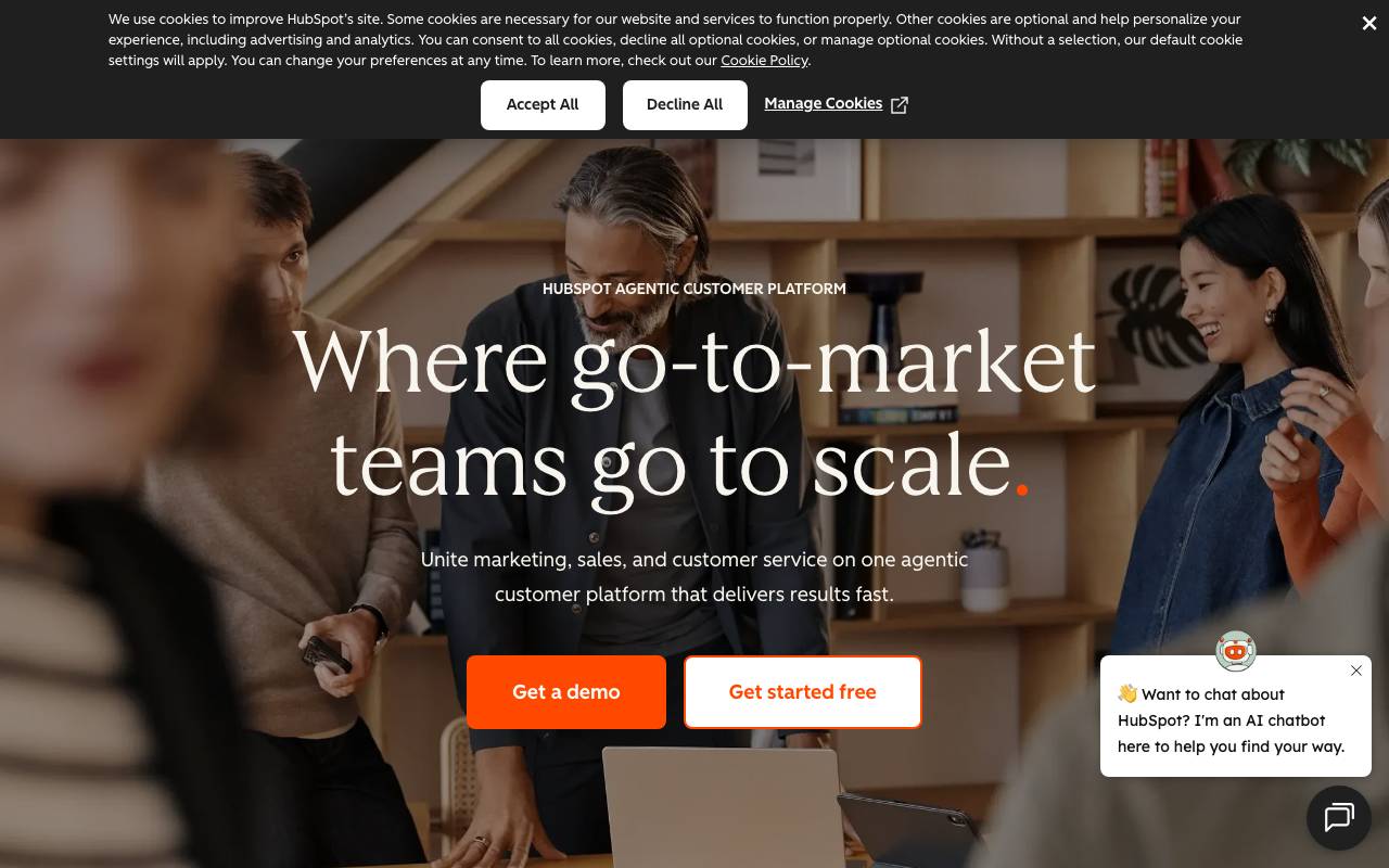 HubSpot website preview