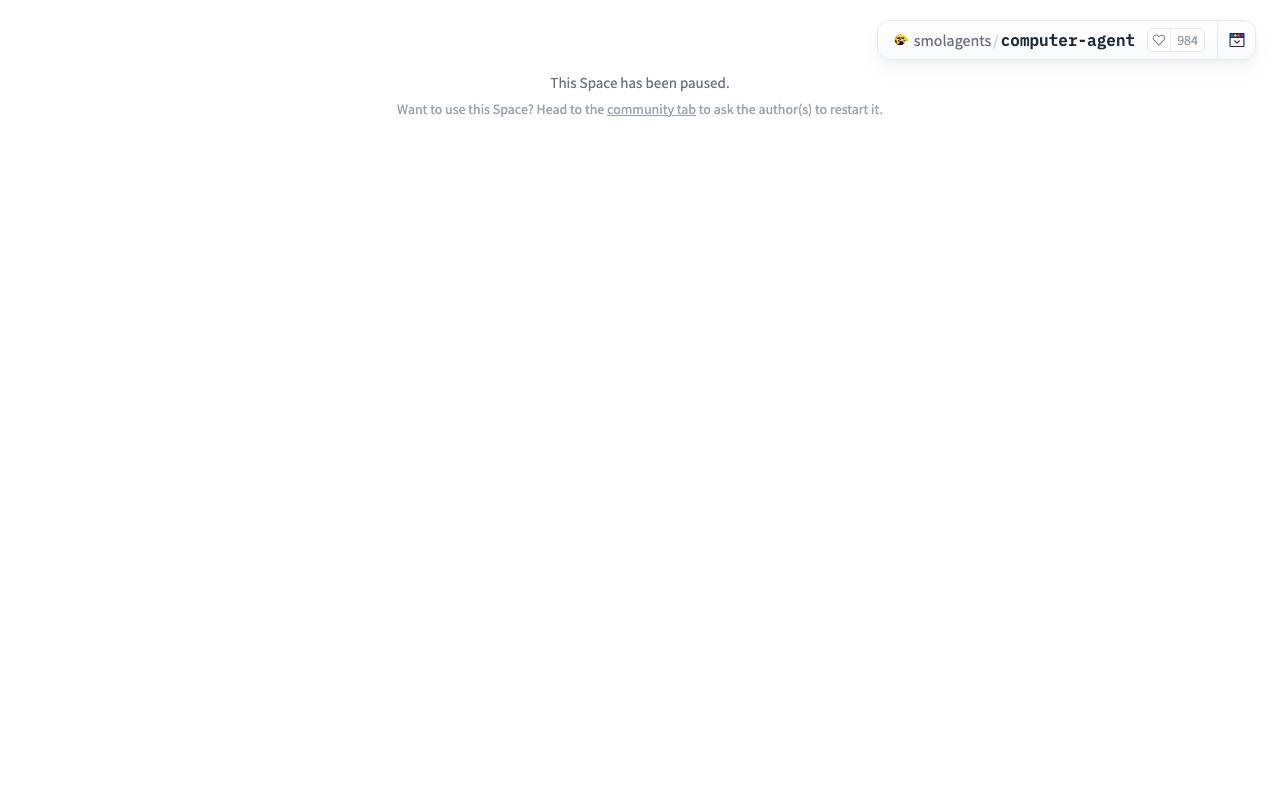 Hugging Face Open Computer Agent website preview