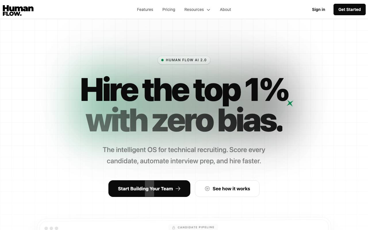 HumanFlow website preview