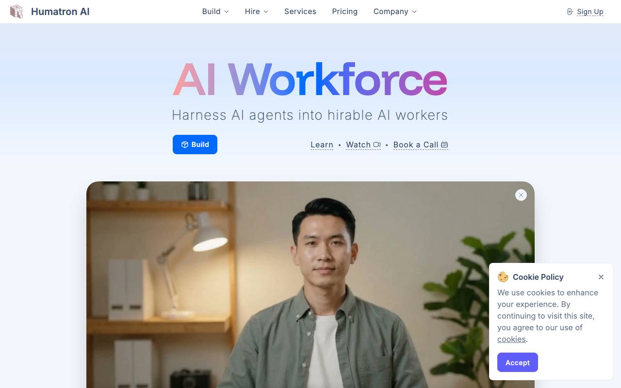 Humatron AI website preview