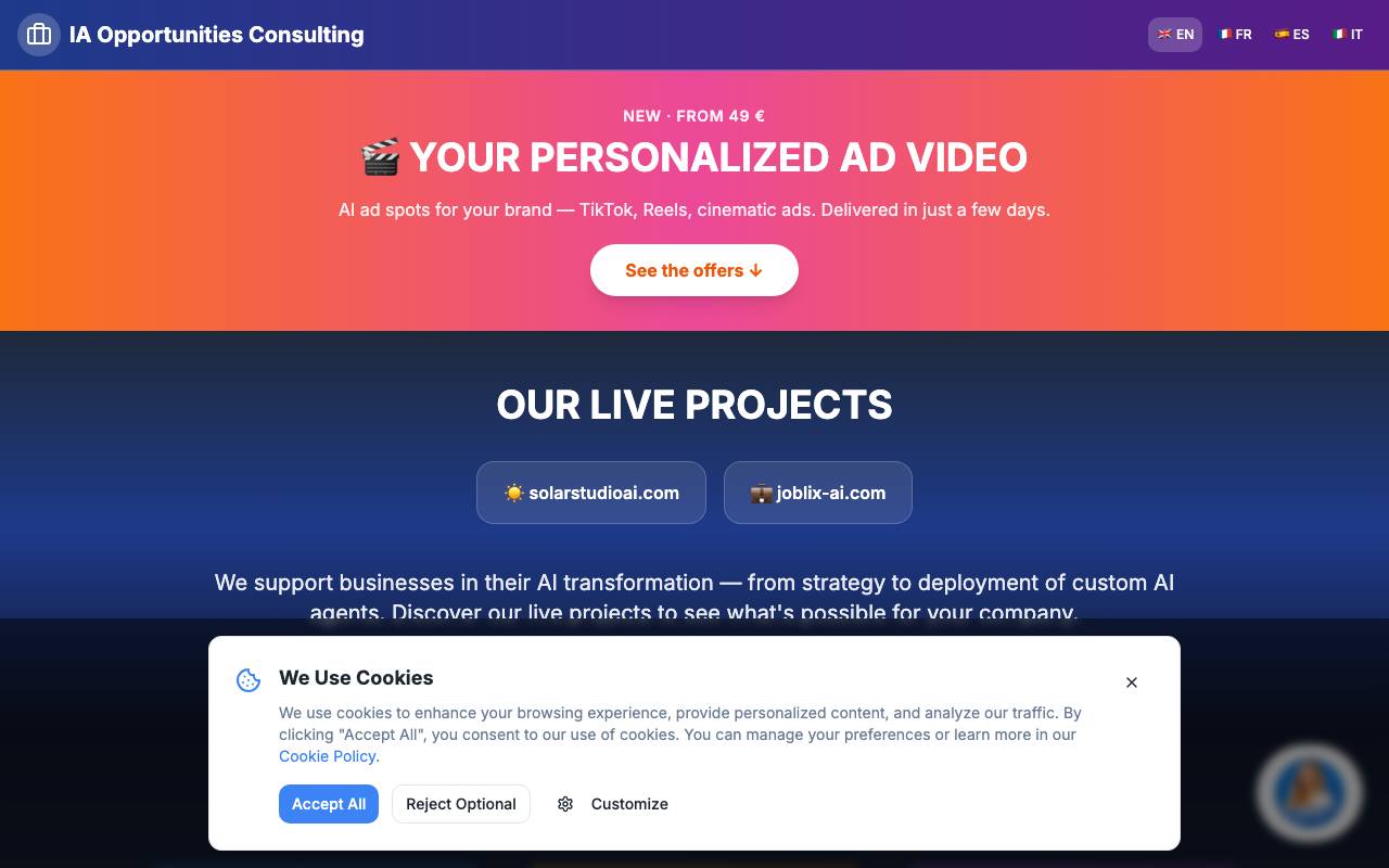 IA OPPORTUNITIES website preview