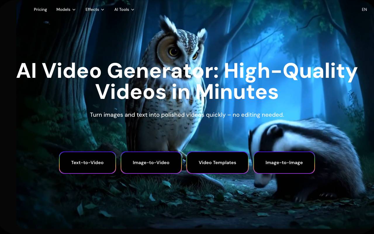ImageToVideoMaker website preview