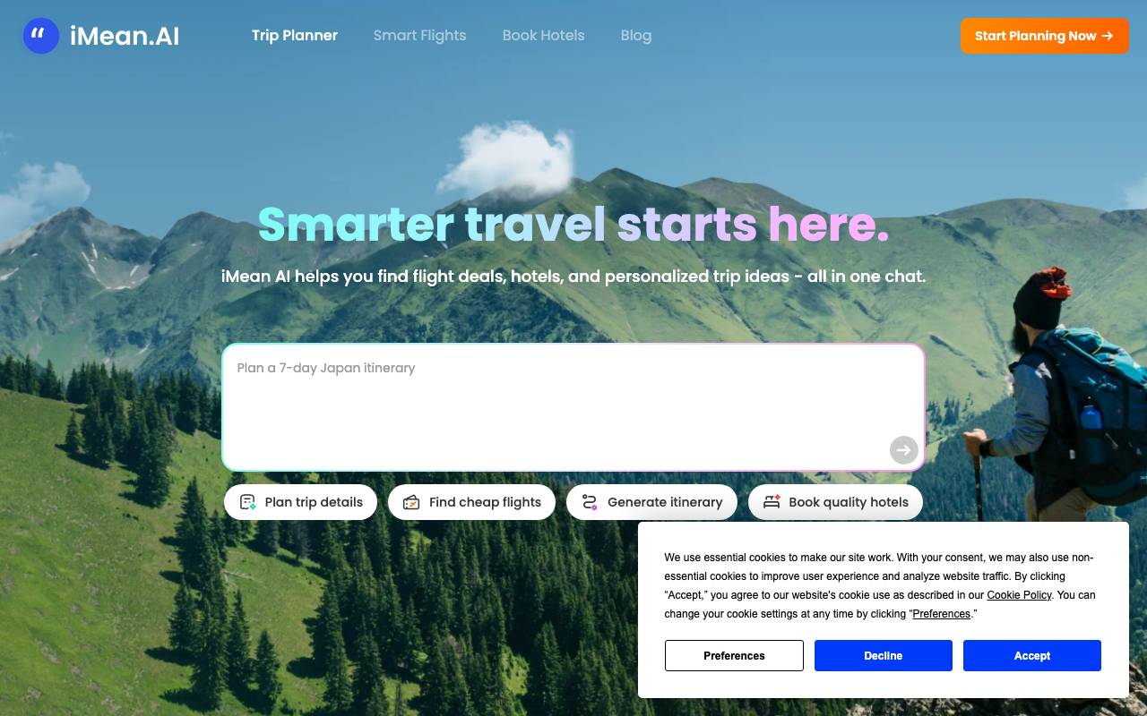 iMean Copilot website preview