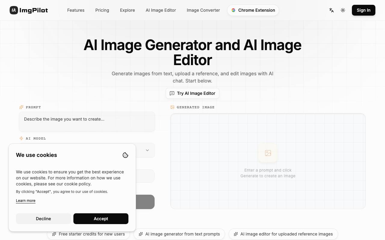 ImgPilot website preview