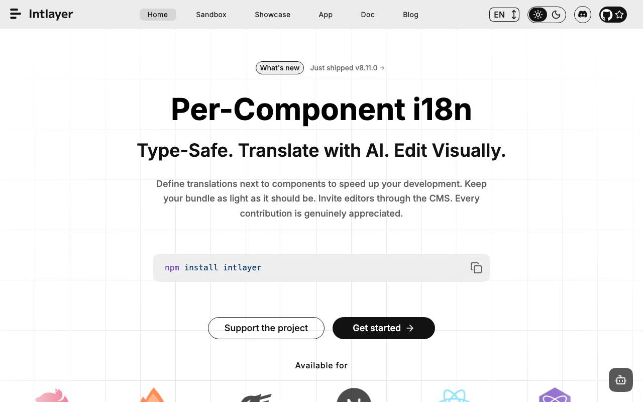 Inltayer website preview