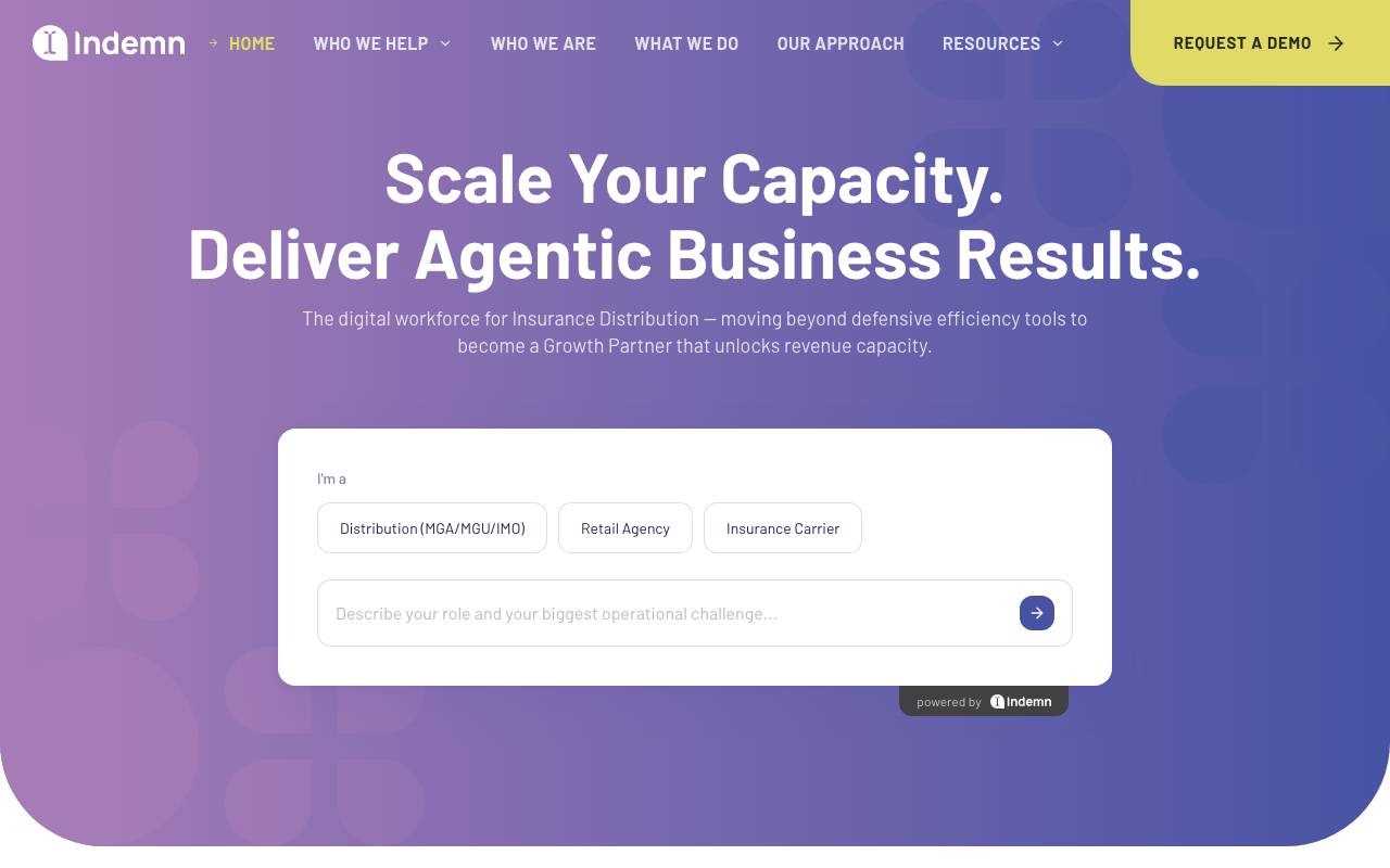 Insurance AI website preview