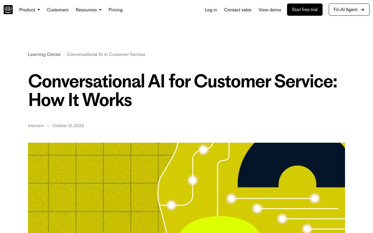 Intercom Conversational AI website preview