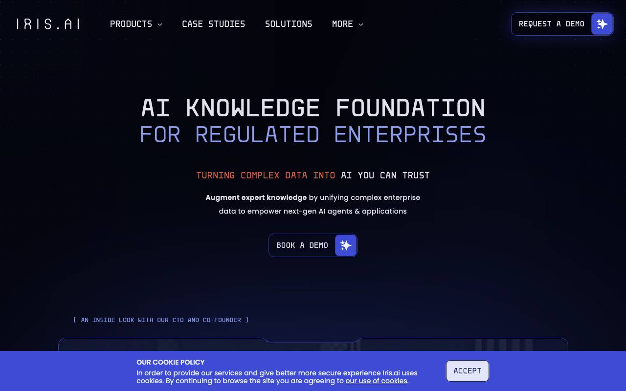 Iris.ai website preview