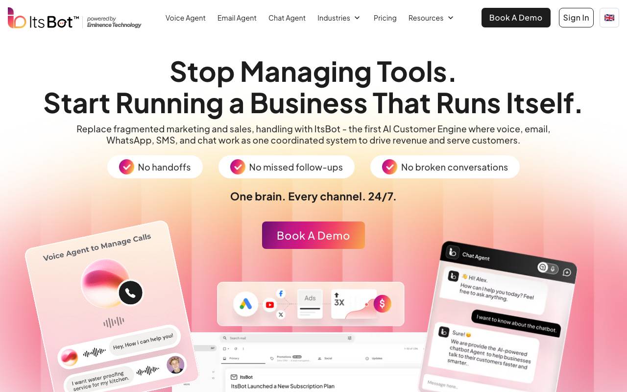 ItsBot website preview