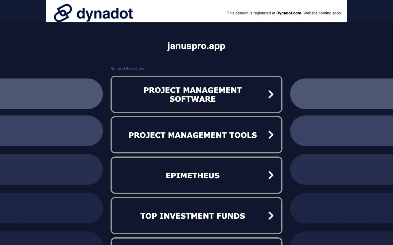 Janus pro website preview