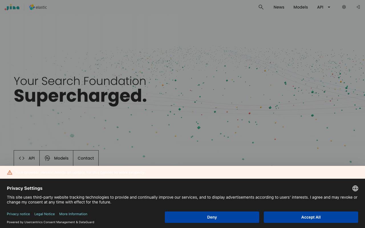 Jina AI website preview