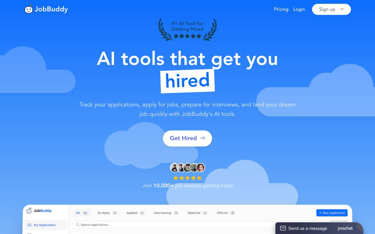 JobBuddy website preview